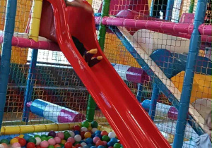 Zdjęcie przedstawia dzieci podczas zabaw w figloraju