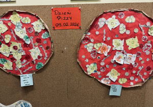 Zdjęcie przedstawia papierową pizze