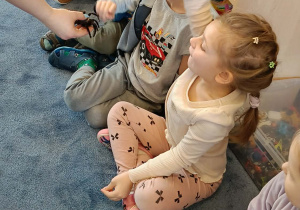 dzieci przyglądające się zwierzętom