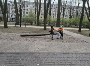 Zabawy w parku, po wycieczce
