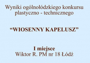 Ogłoszenie wyników konkursu